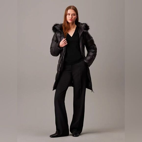 Calvin Klein puffer long Padded Down Coat - Picture 1 of 13